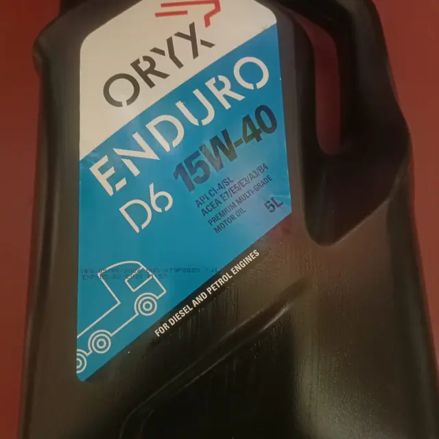 Oryx Enduro D6 15W-40 motor oil, 5-litre