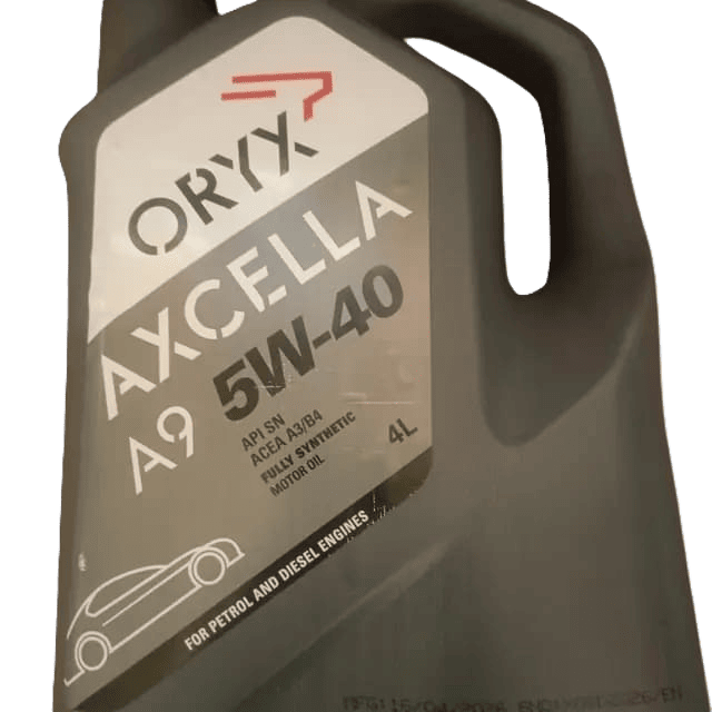 Oryx Axcella A9 5W-40 fully synthetic motor oil, 4-litre