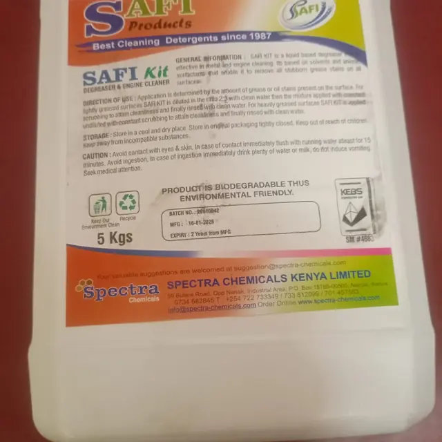 SAFI Kit degreaser and engine cleaner, 5kg jug